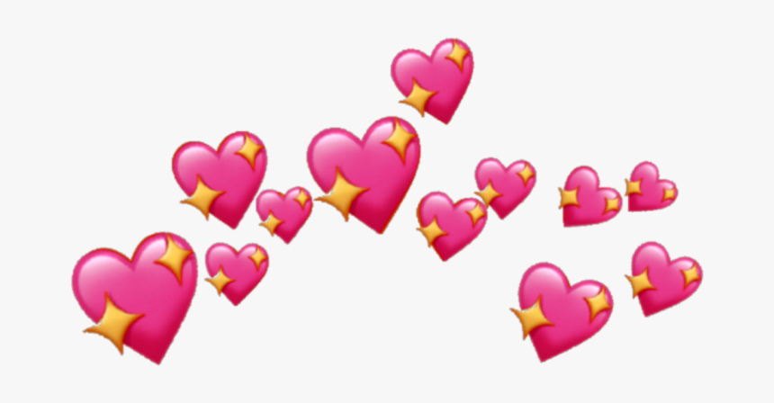 #爱心#头顶#挡脸# Emoji# Love# Cute#社会# Ins - Transparent Red Heart Crown, HD Png Download