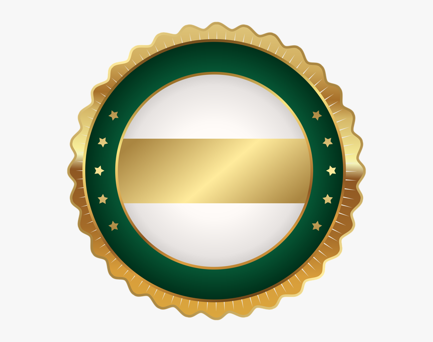 Seal Badge Gold Png - Gold And Green Seal, Transparent Png