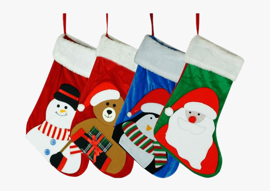 Santa Christmas Stockings Png Clipart - Christmas Stocking, Transparent Png