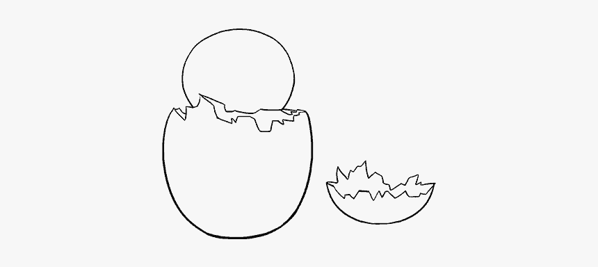 Drawing Egg Step By - Sketch, HD Png Download