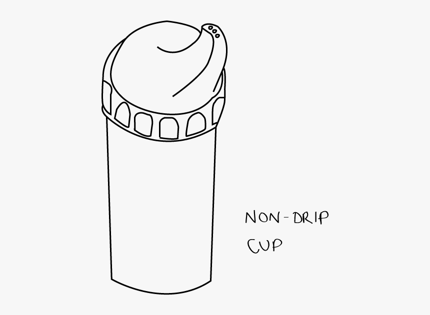 Non-drip Cup - Line Art, HD Png Download