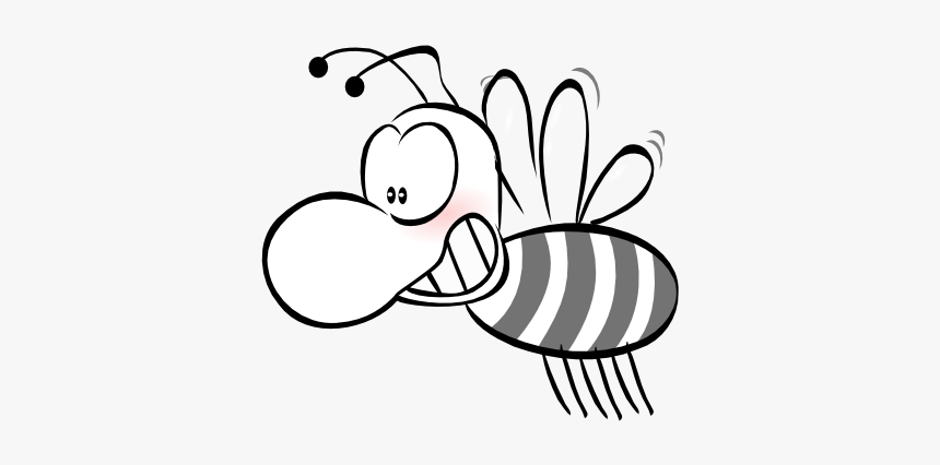 Bee 5 Black White Line Art Tatoo Tattoo - Bee With Out Background, HD Png Download