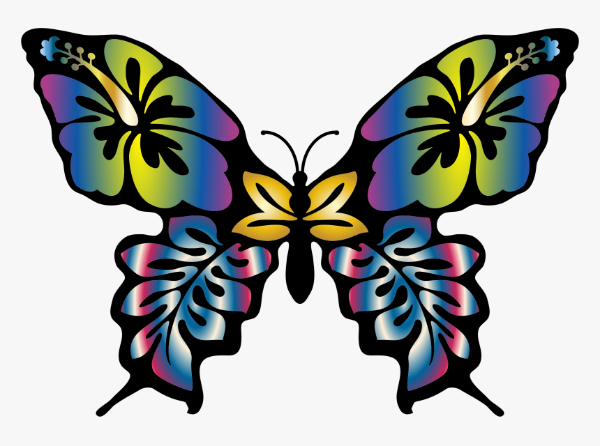 Big Flower Black Clipart, HD Png Download
