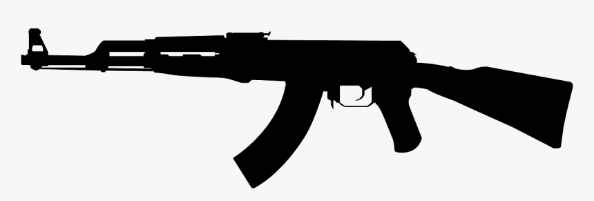 Ak 47 Silhouette Png, Transparent Png