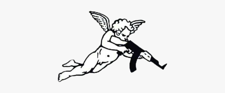 #angel #ak47 - Angel With Ak 47, HD Png Download