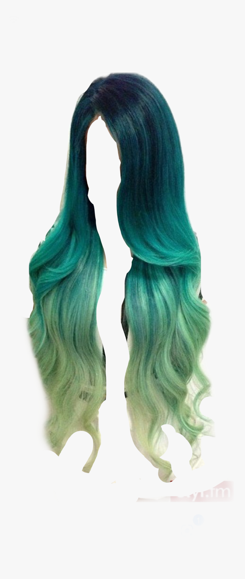 Mermaidhair Freetoedit - Tinte Verde En Cabello, HD Png Download