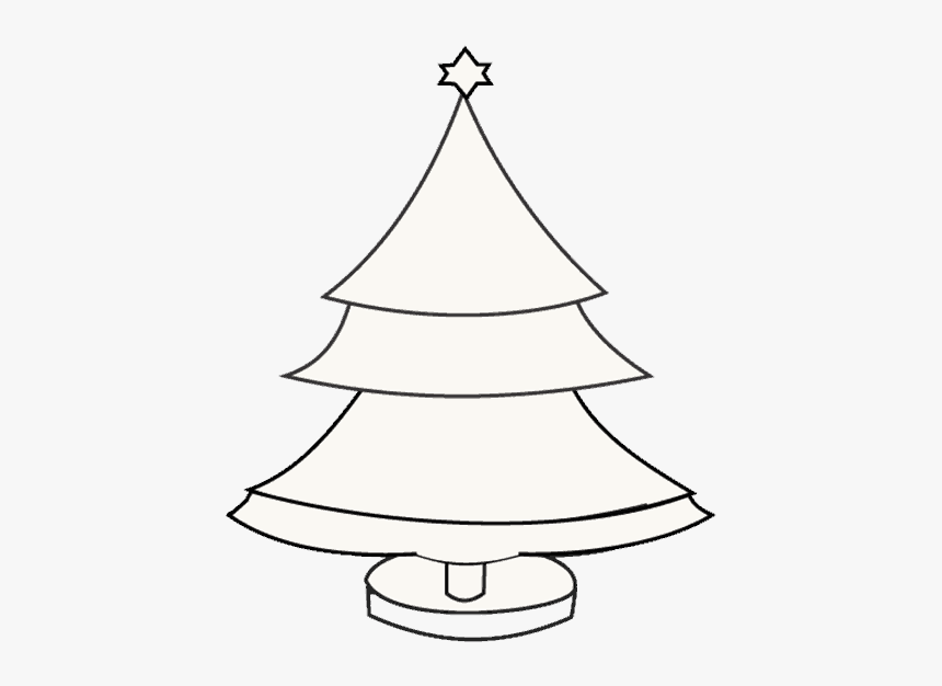 How To Draw Christmas Tree White Christmas Tree Drawing, HD Png