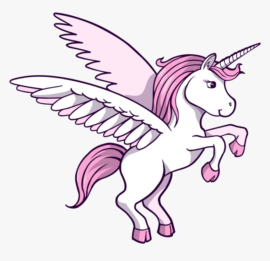 White Unicorn Pink Hair, HD Png Download