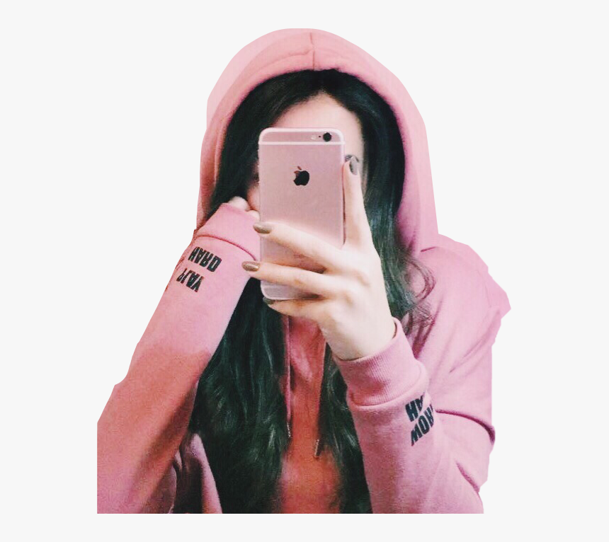 Girl Selfie - Girl Selfie Pink Aesthetic, HD Png Download