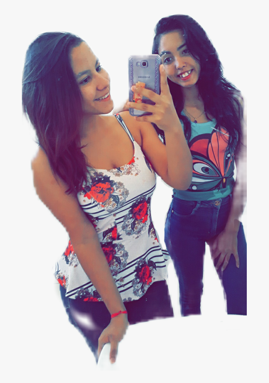 #girls #selfie - Girl, HD Png Download