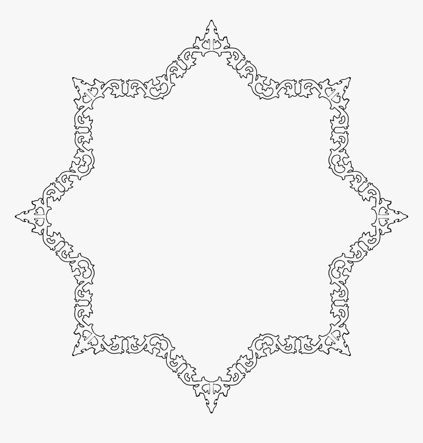 Decorative Flourish Silhouette Frame - Mosque Logo Free, HD Png Download