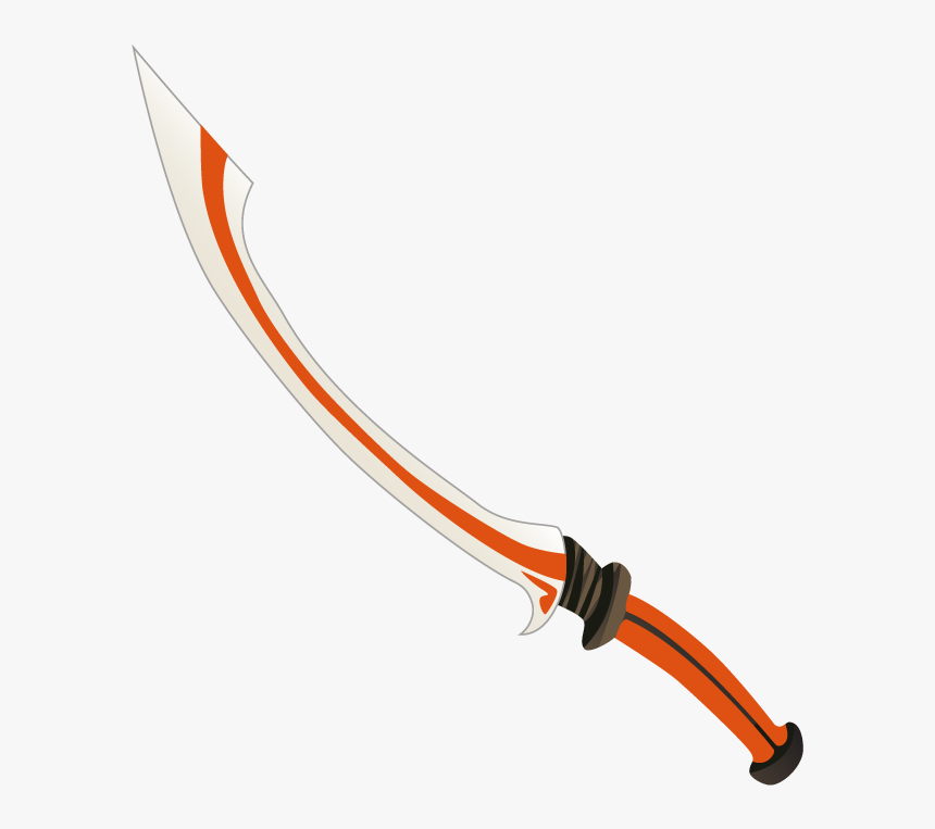 Sword Png Download - Orange Transparent Sword, Png Download