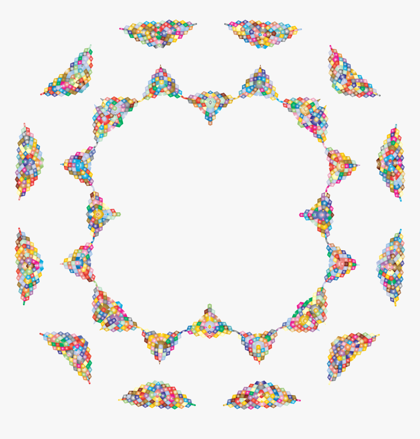 Colorful Geometric Star 3 Clip Arts - Circle, HD Png Download