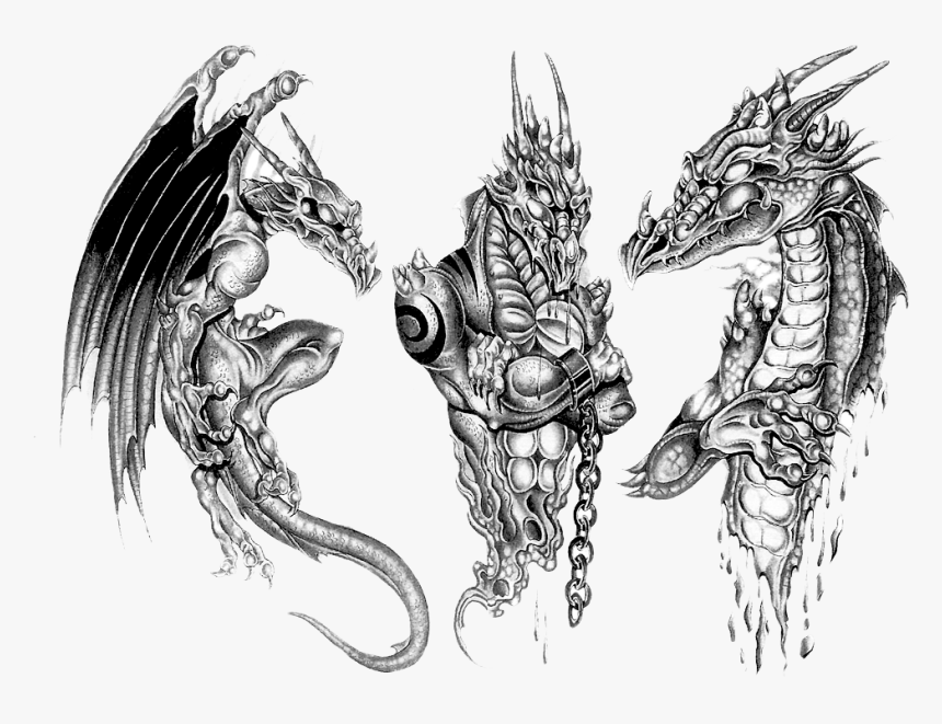 Mother Vector Dragons - Black And Grey Dragons, HD Png Download