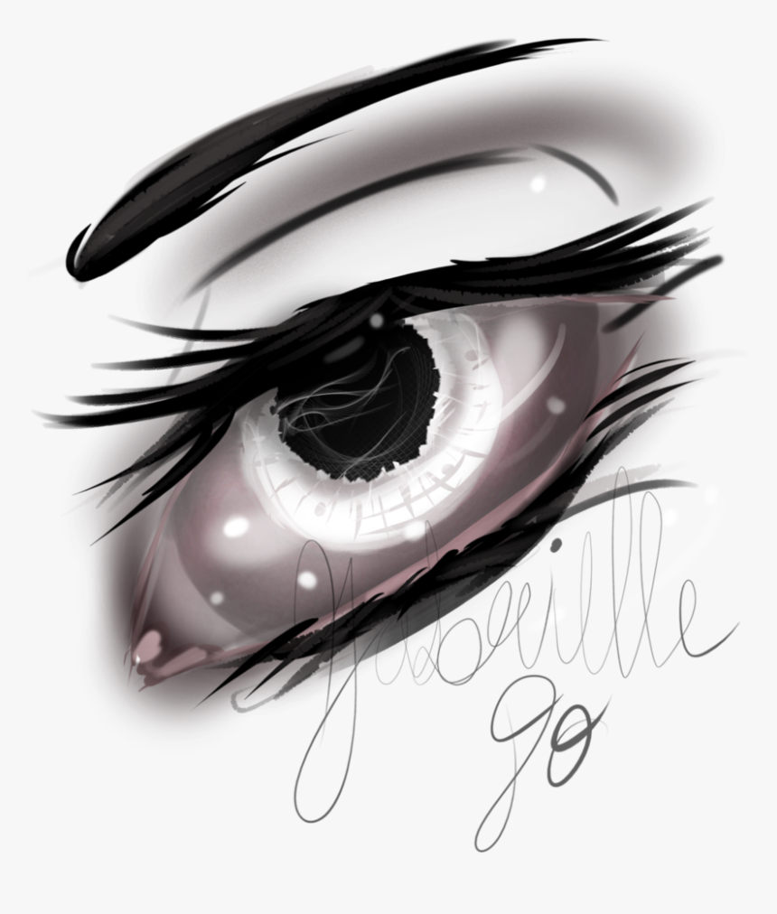 Vector Black And White Library Gothic Drawing Eye - Illustration, HD Png Download