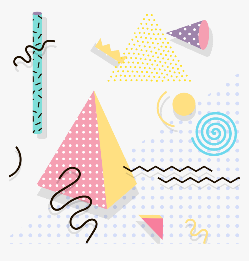 #ftestickers #background #geometric #aesthetic #popart - 欧美 小 清新 立体 几何 海报, HD Png Download