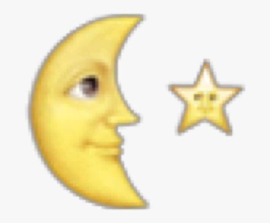 #emoji #emojisticker #moon #halfmoon #star #overlay - Pet An Animal, HD Png Download