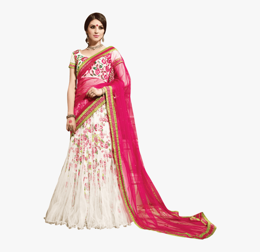 Off White dress Material - Lehenga Saree For Women, HD Png Download