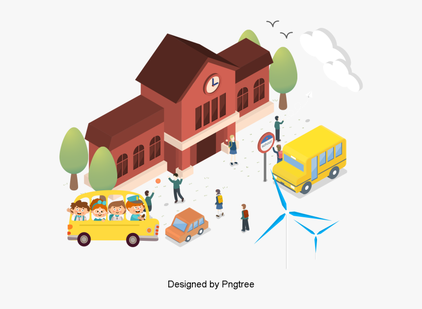 School Cartoon Png - School Png, Transparent Png