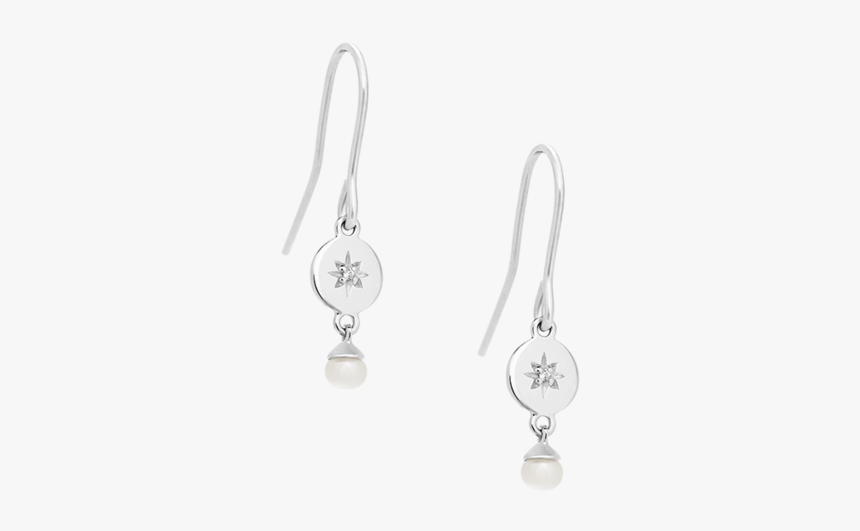 Diamond Voyager Pearl Earrings - Earrings, HD Png Download