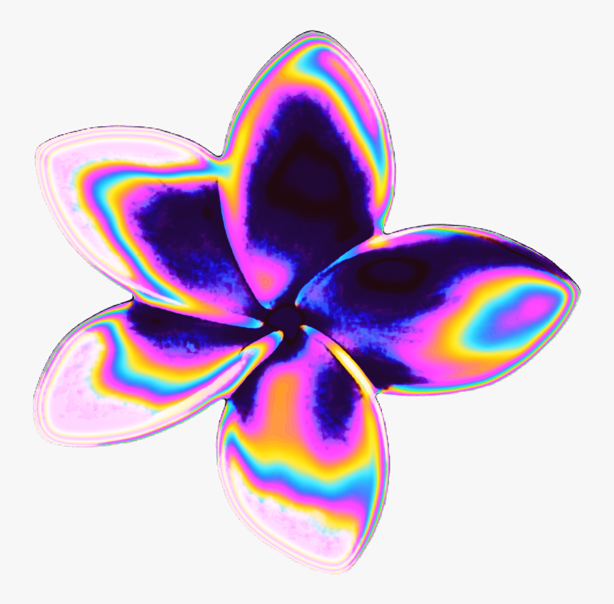 #flower #petal #garden #aesthetic #color #dream #emoji - Aesthetic Flower Png Gitch, Transparent Png