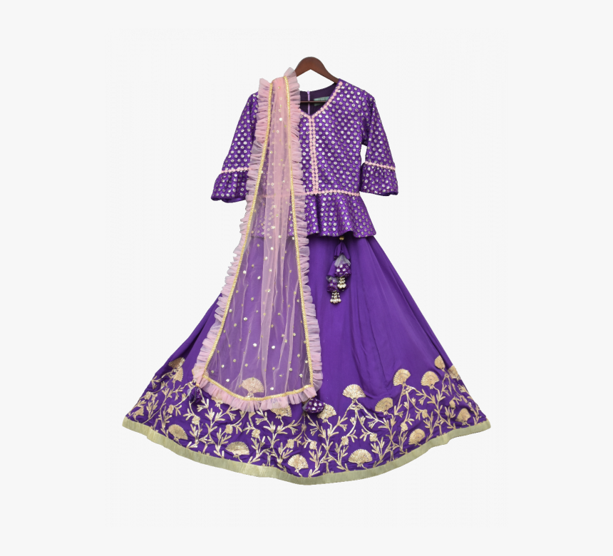 Purple Kids Lenghag, HD Png Download