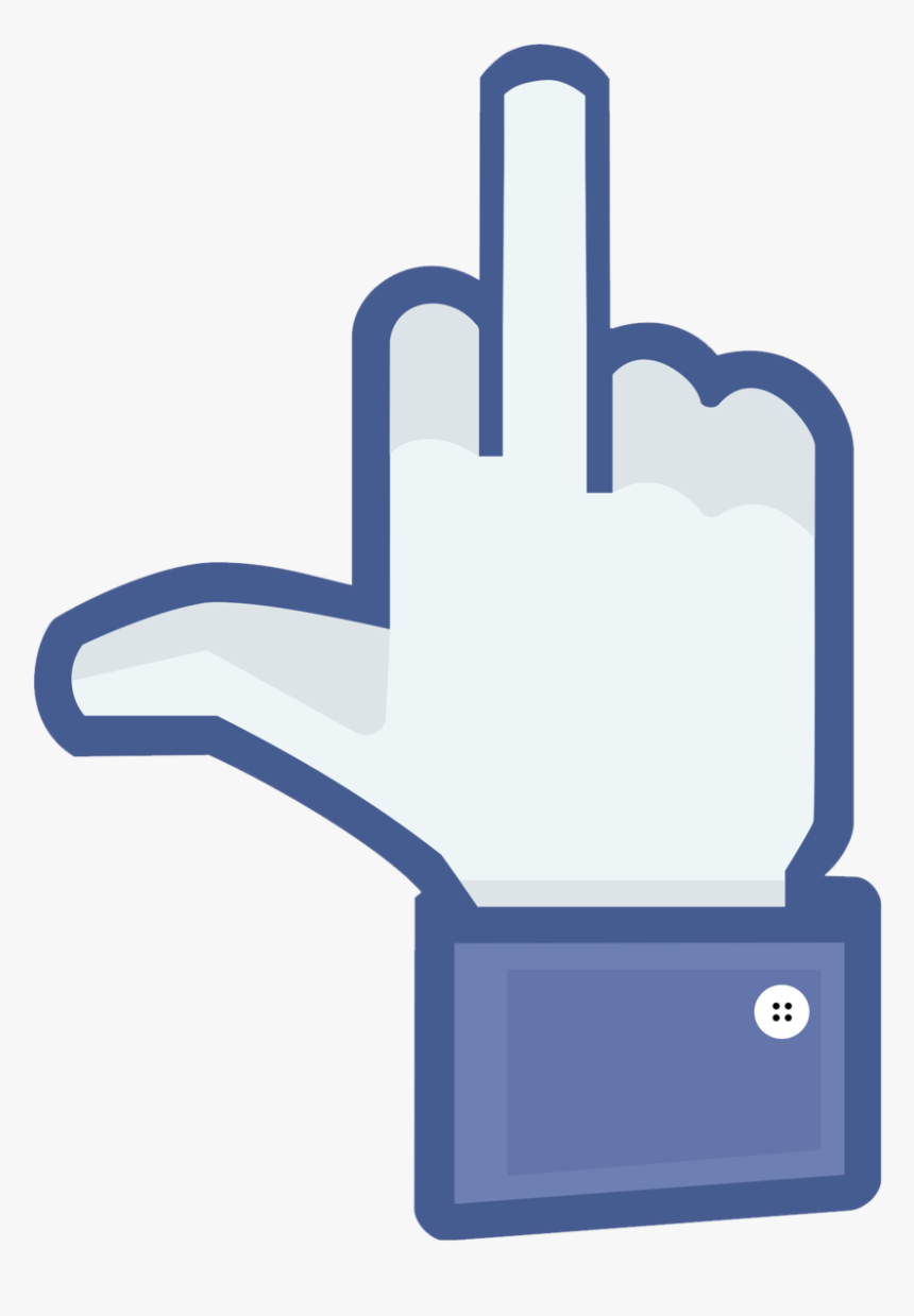 Facebook Piss Off Icon By Fearoftheblackwolf On - Blue Facebook Middle Finger, HD Png Download