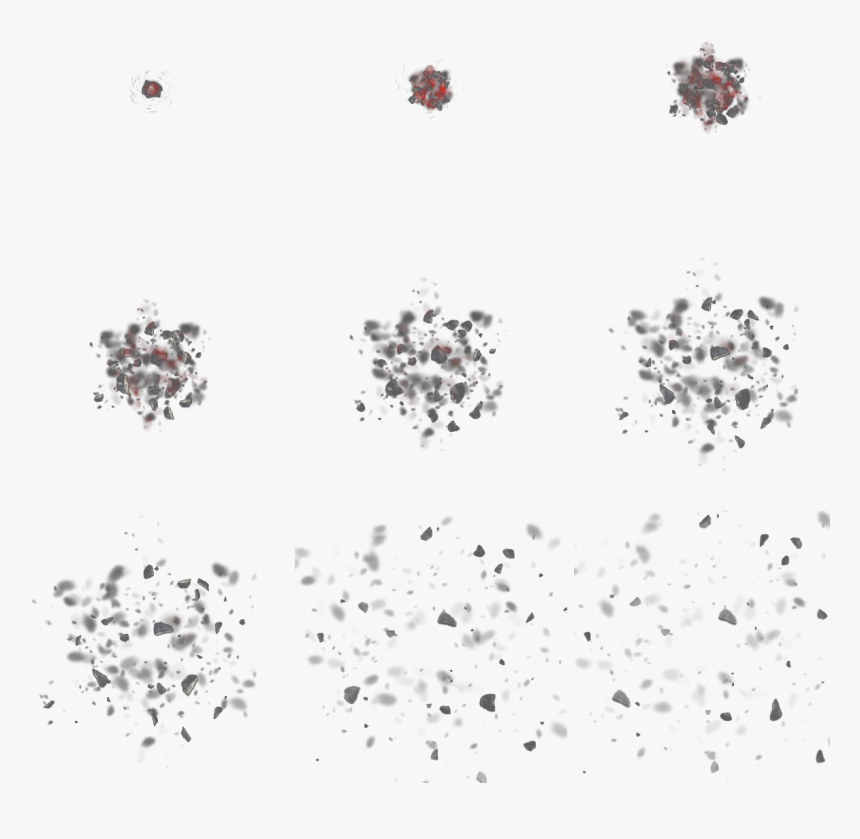 Pixel Effect Png - Asteroid Explosion Sprite, Transparent Png