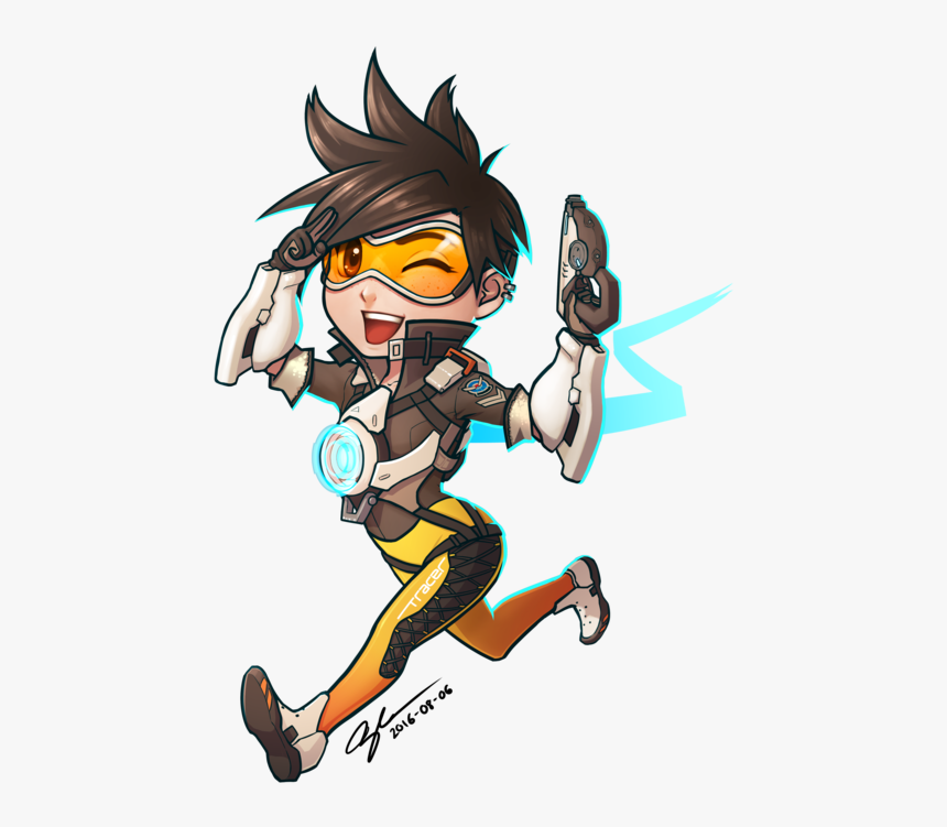 Tracer Overwatch Chibi, HD Png Download