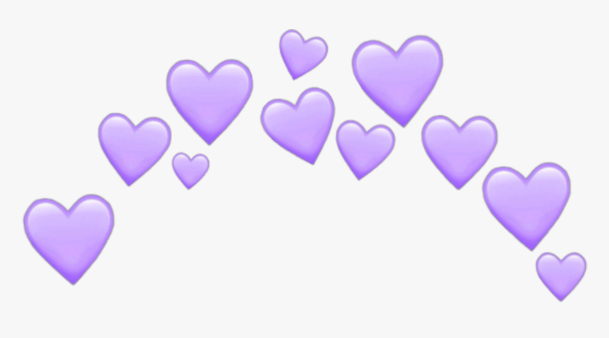 #purple #spiral #aesthetic #crown #taç #grid #wings - Light Purple Heart Emoji, HD Png Download
