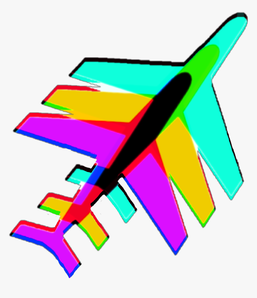 #airplane #glicheffect #plane #glitch, HD Png Download