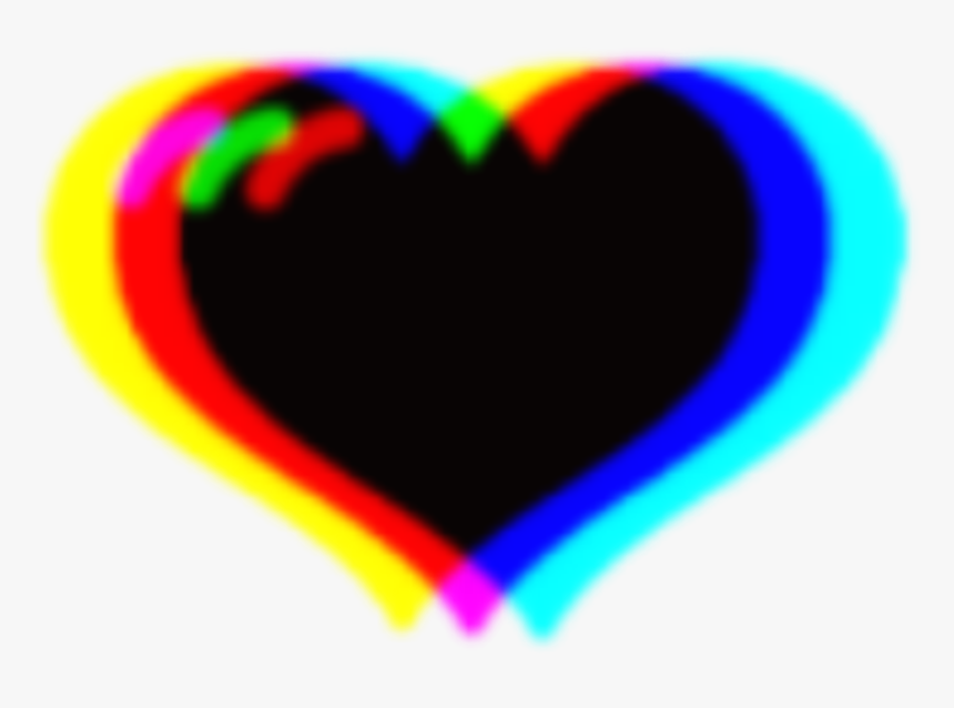 #heart #glitch #black #tumblr #beautiful - Heart, HD Png Download