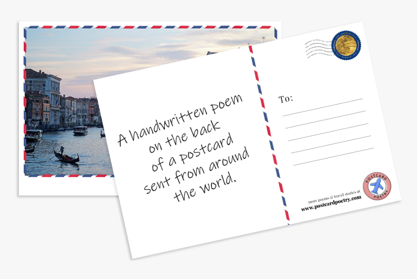 Advertisement For The Front And Back Of A Postcard - Grand Canal, HD Png Download