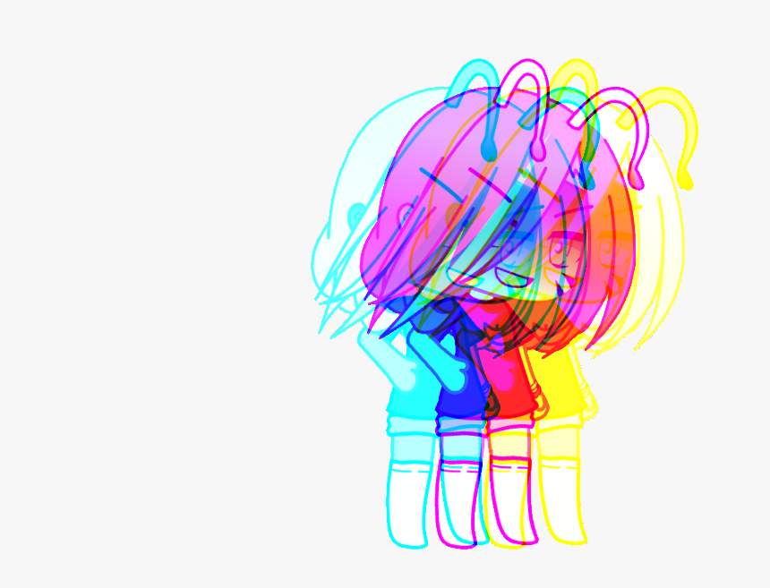 #glitch #villian #evil #alien #gacha #lol 
glich Sticker - Graphic Design, HD Png Download