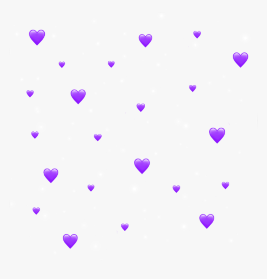 #heart #shine #glitter #purple #emoji #iphoneemoji - Heart, HD Png Download