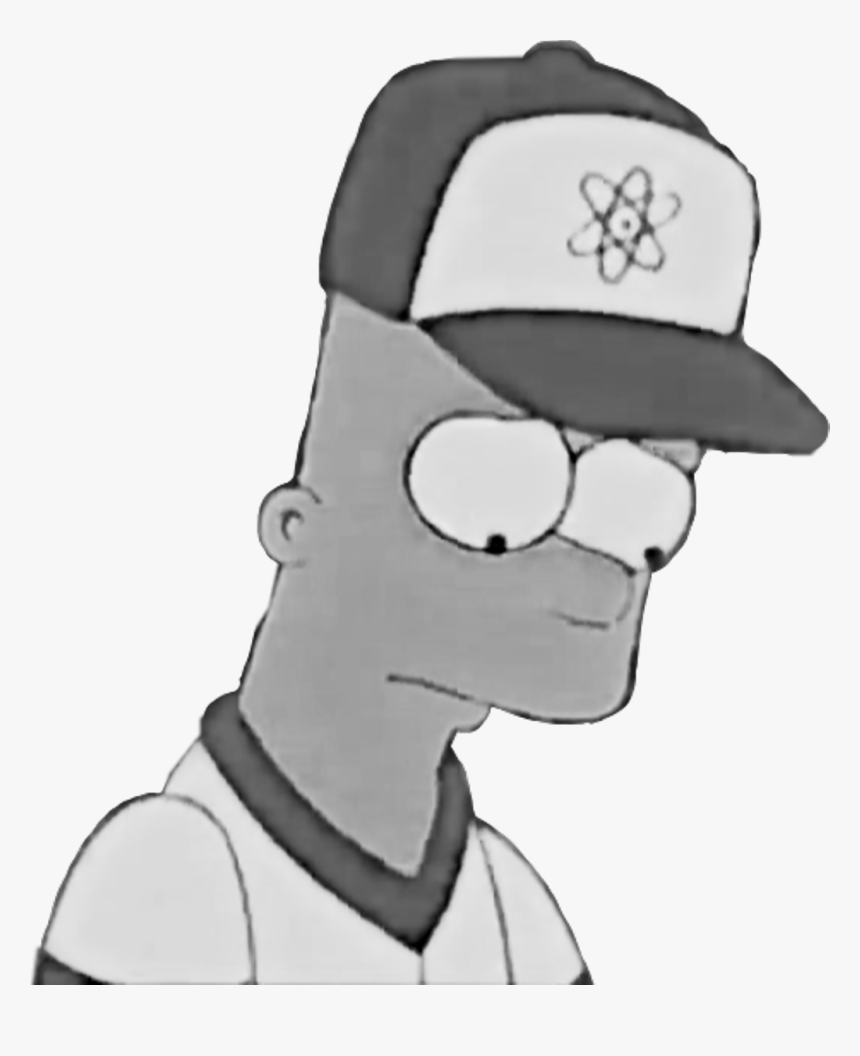 Transparent Bart Simpson Clipart Black And White - Black And White Simpson Png, Png Download