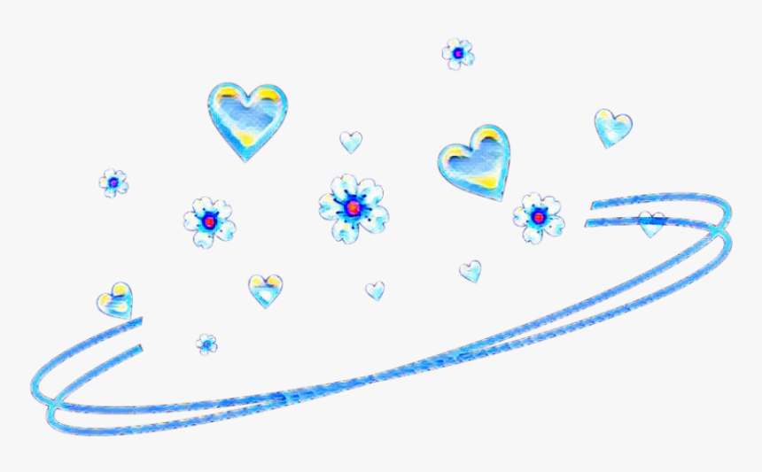 #blue #flowers #flower #red #spiral #aesthetic #crown - Heart, HD Png Download