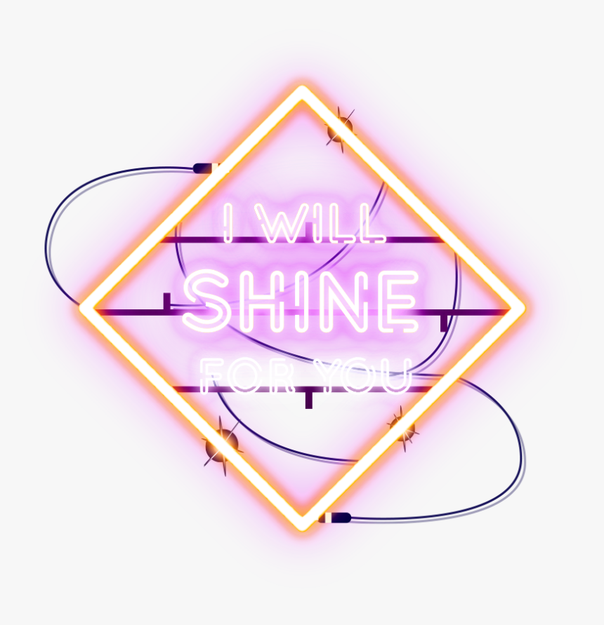 #shine #light #neon #word #text #freetoedit #귀여운 #可愛い - Triangle, HD Png Download