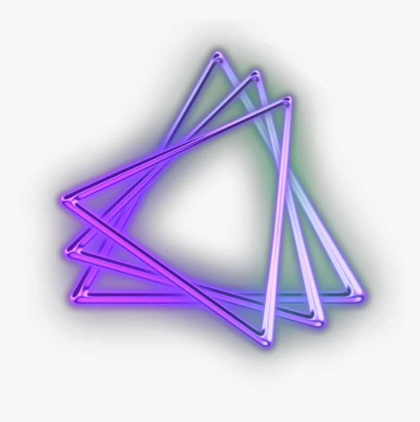 #circle #neoncircle #circleneon #triangle #neontriangle - Triangle, HD Png Download
