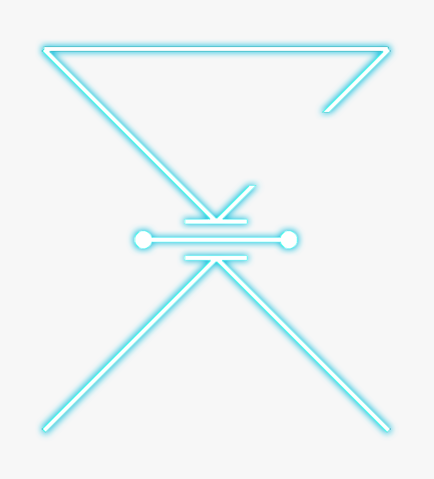 🔺⚪🔻
#corn #triangle #lines #geometry #neon #glow - Wall Clock, HD Png Download