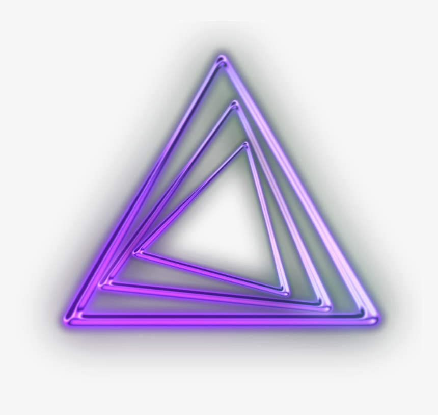 #circle #neoncircle #circleneon #triangle #neontriangle - Triangle, HD Png Download