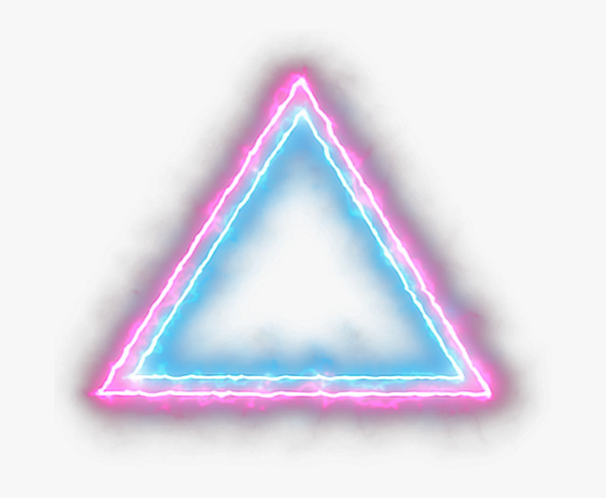 #circle #neoncircle #circleneon #triangle #neontriangle - Triangle, HD Png Download
