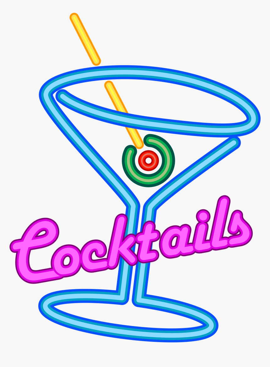 Neon Signs Png - Cocktails Sign Png, Transparent Png