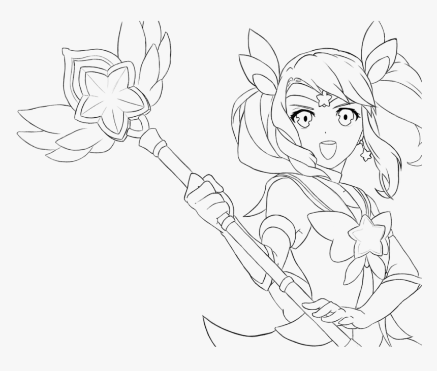 Star Transparent Lineart - Lux Star Guardian Drawing, HD Png Download
