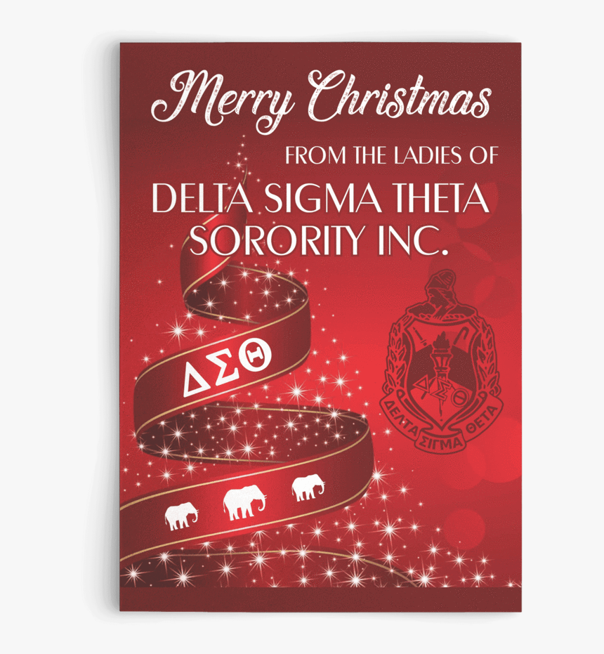 Delta Sigma Theta Christmas Card - Delta Sigma Theta Merry Christmas Cards, HD Png Download