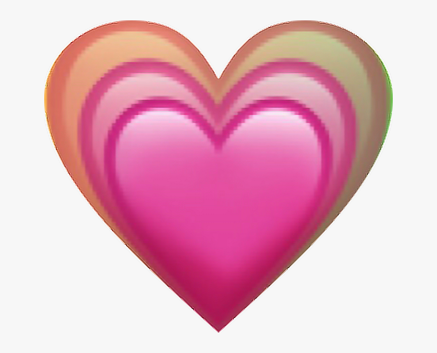 #emoji #heart #rainbow #love #lovely #pink #3 #bigger - Growing Pink Heart Emoji, HD Png Download