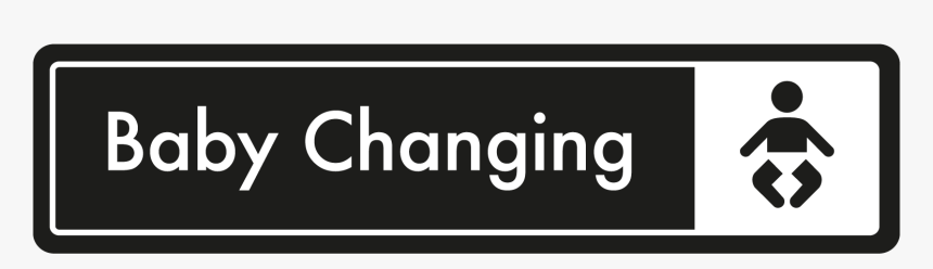 Baby Changing Door Sign - Mind Your Step Black And White, HD Png Download