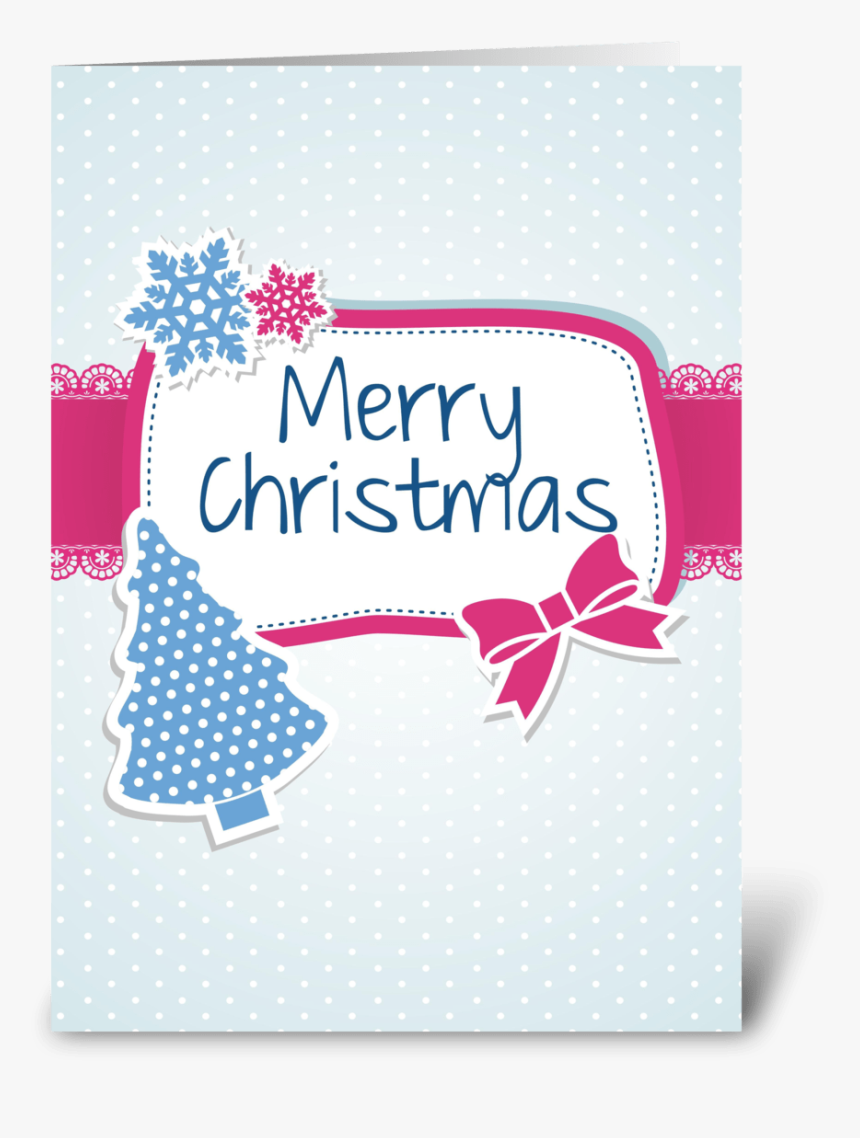 Blue Christmas Card Greeting Card - Greeting Card, HD Png Download
