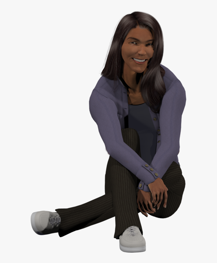 Woman Sitting On Floor Png - Sitting On Floor Pose, Transparent Png