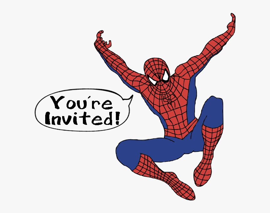 Free Spiderman Clipart Clipart - Spiderman You Re Invited, HD Png Download